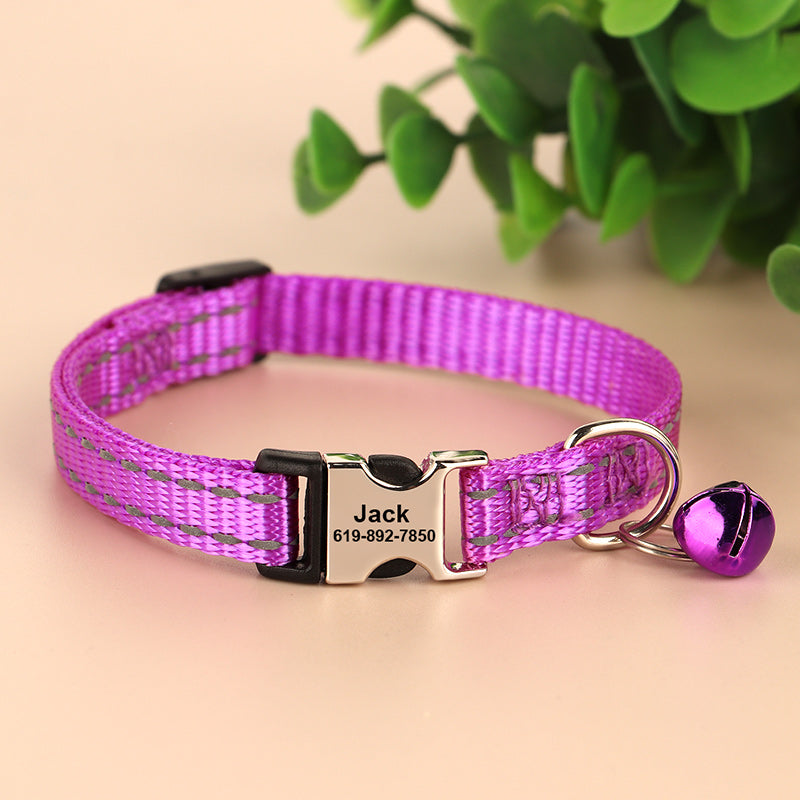 Collier Réfléchissant Gravé pour Chat – vue 9