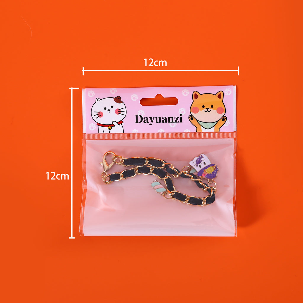 Collier d’Halloween en velours pour chat / Velvet Halloween cat collar — vue 3 / view 3