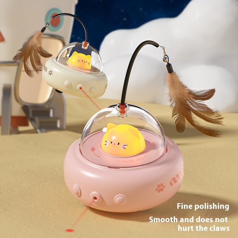 Jouet Interactif UFO pour Chat avec Plume – vue 6