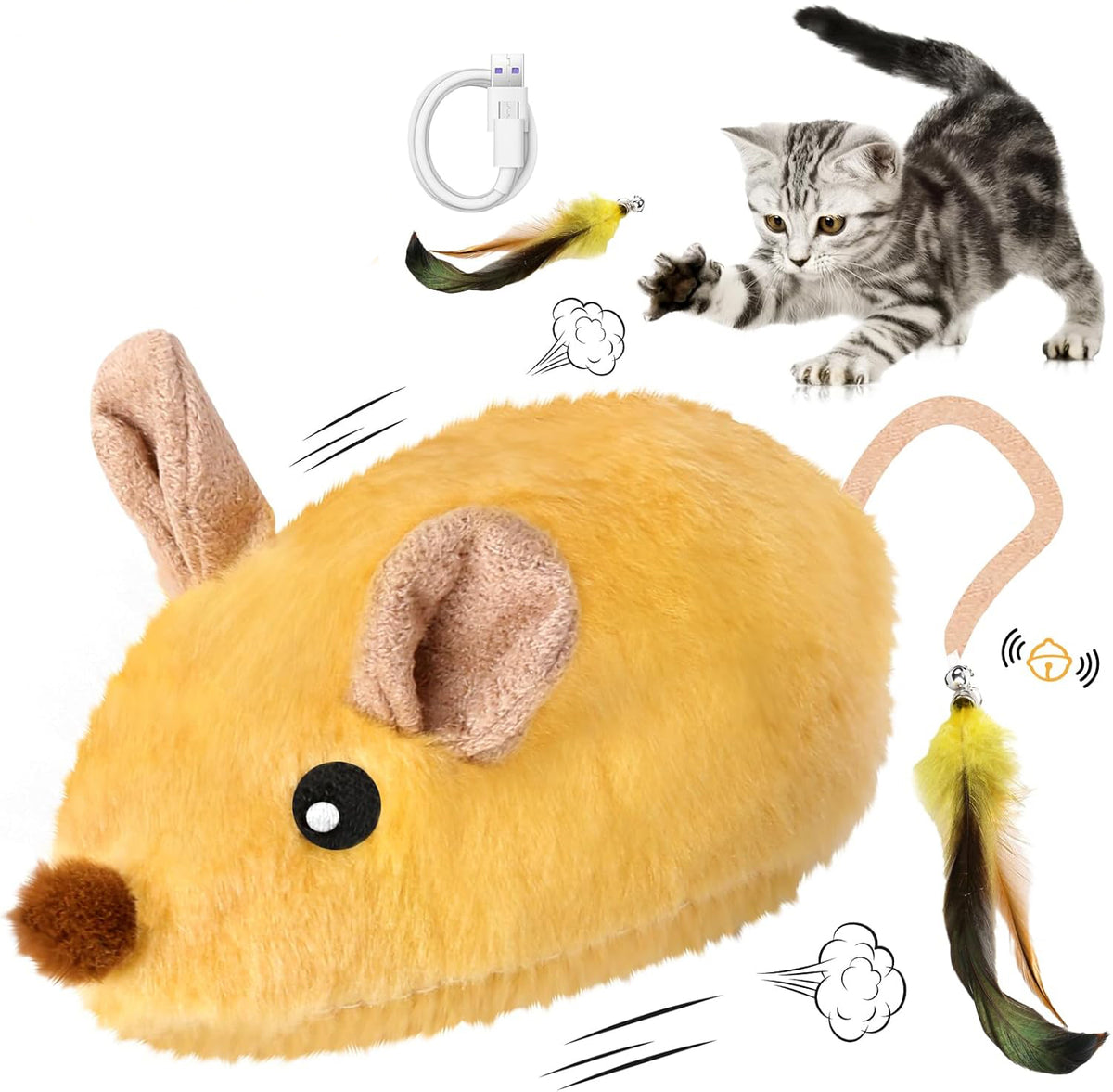 Souris Interactive Électrique pour Chat – vue 1