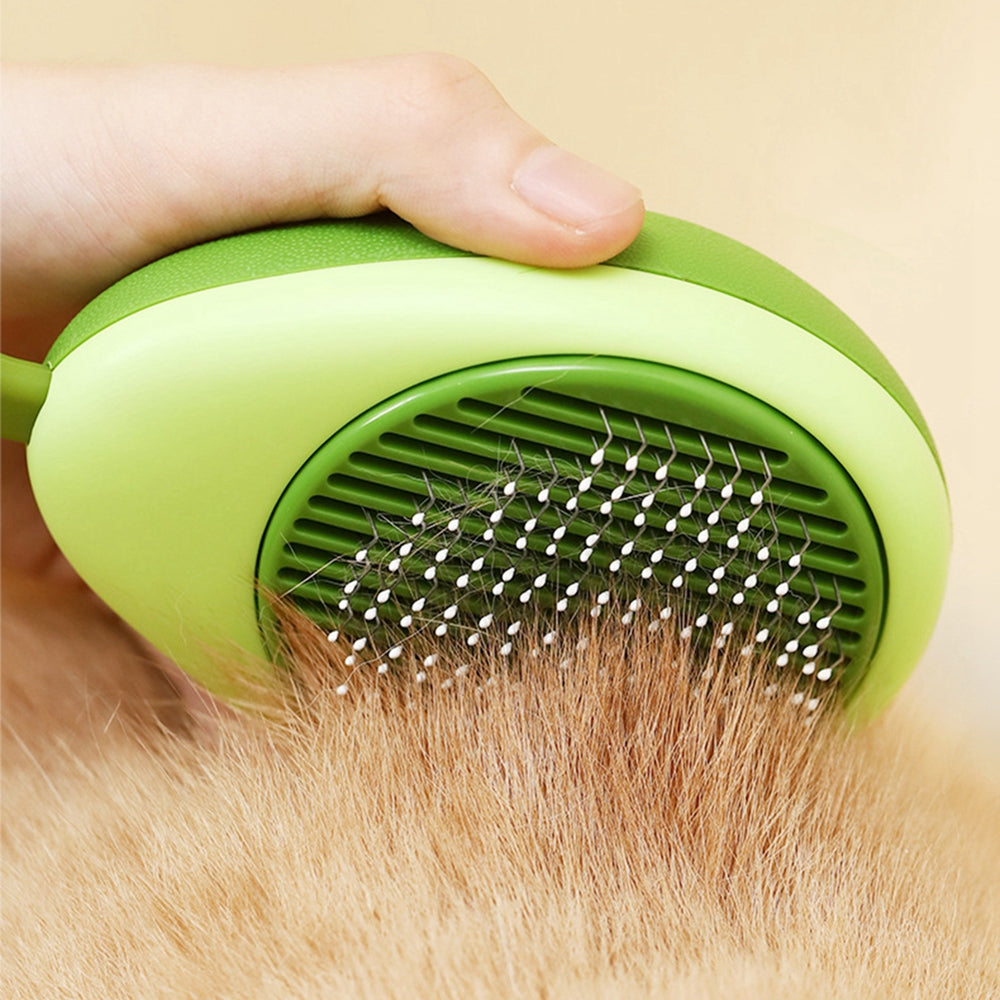 Brosse autonettoyante fruit pour chat et chien / Fruit-shaped self-cleaning pet brush — vue 4 / view 4
