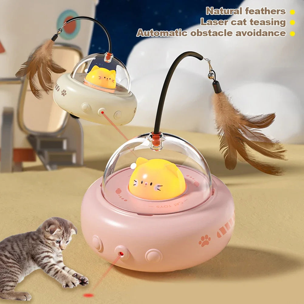 Jouet Interactif UFO pour Chat avec Plume – vue 5