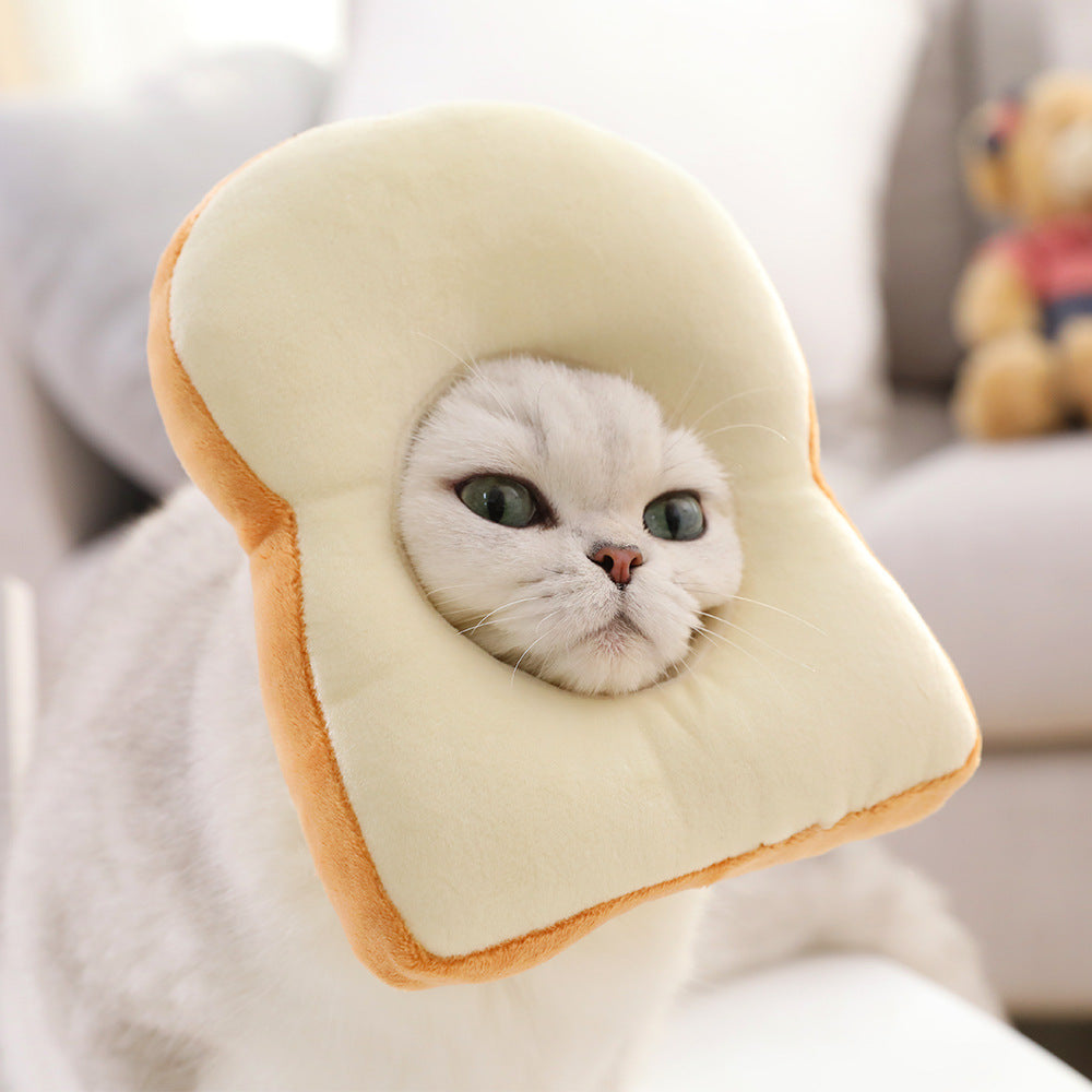 Coiffe peluche avocat ou toast pour chat / Plush avocado or toast cat headpiece — vue 1 / view 1