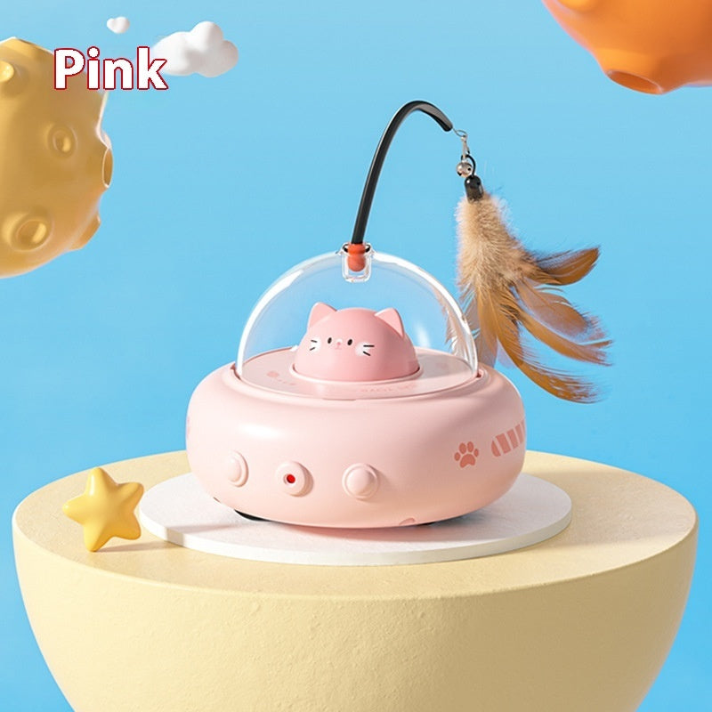 Jouet Interactif UFO pour Chat avec Plume – vue 4