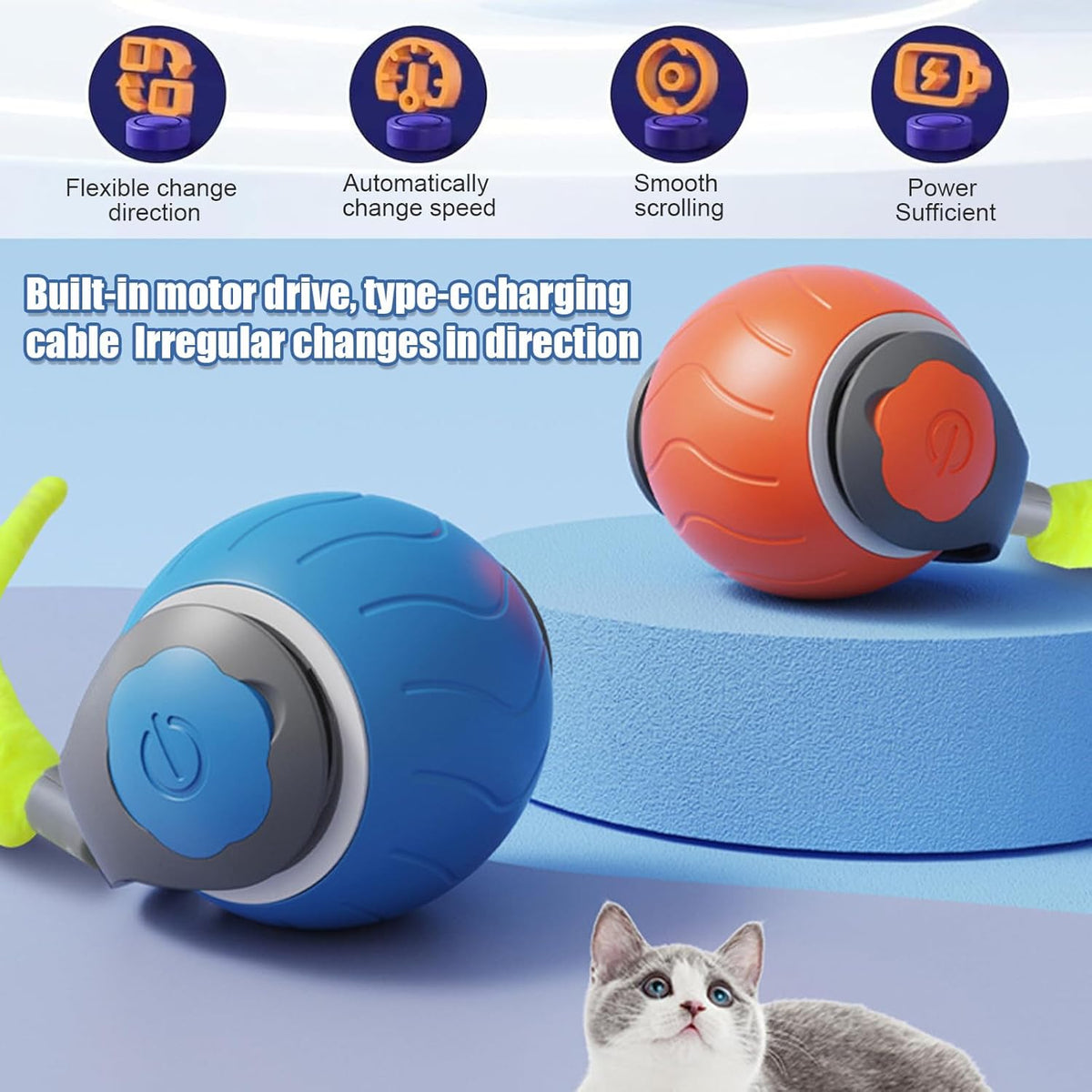 Balle Speedy Tail pour Chat – vue 3