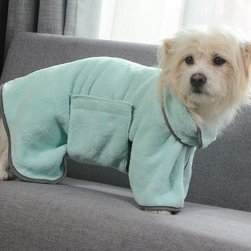 Peignoir absorbant en microfibre pour animal / Microfiber pet bathrobe — vue 12 / view 12