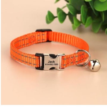 Collier Réfléchissant Gravé pour Chat – vue 2