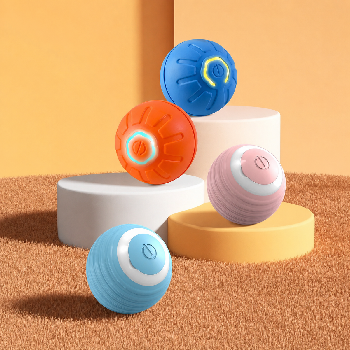 Balles interactives rechargeables pour chien en plusieurs couleurs