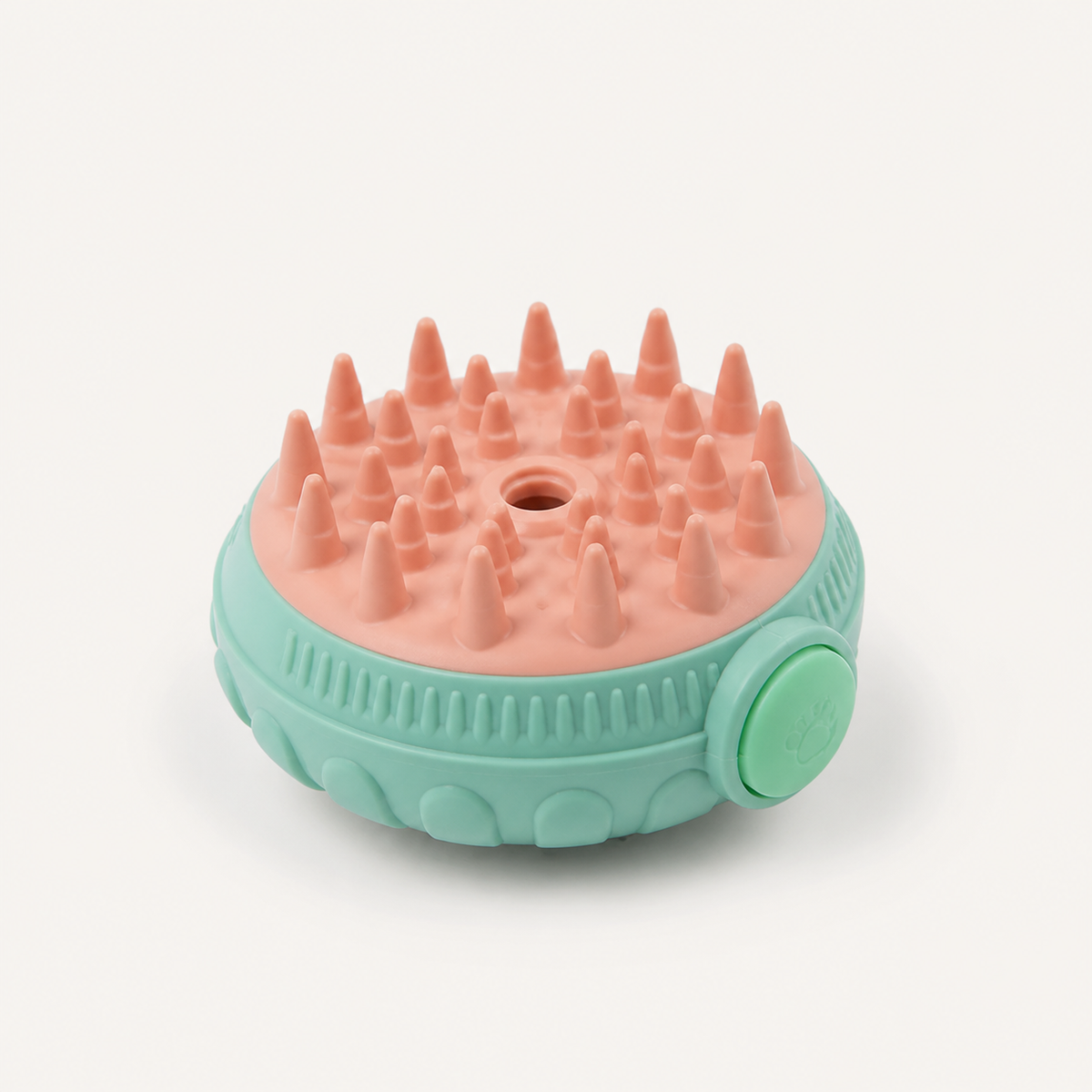Brosse shampooing 2-en-1 turquoise pour chat et chien