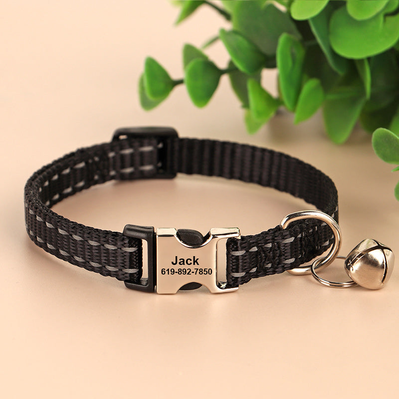 Collier Réfléchissant Gravé pour Chat – vue 7