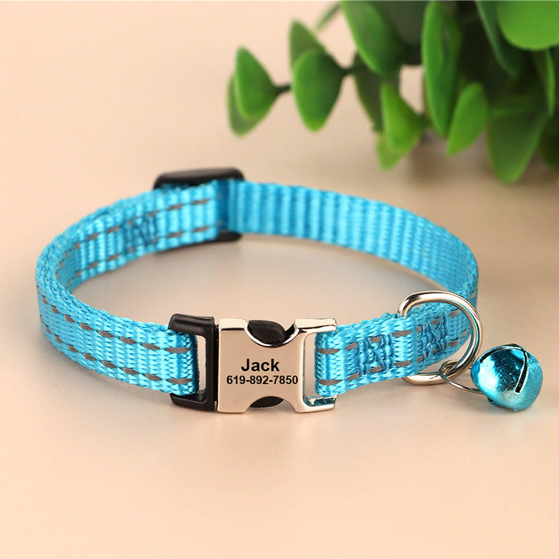 Collier Réfléchissant Gravé pour Chat – vue 3