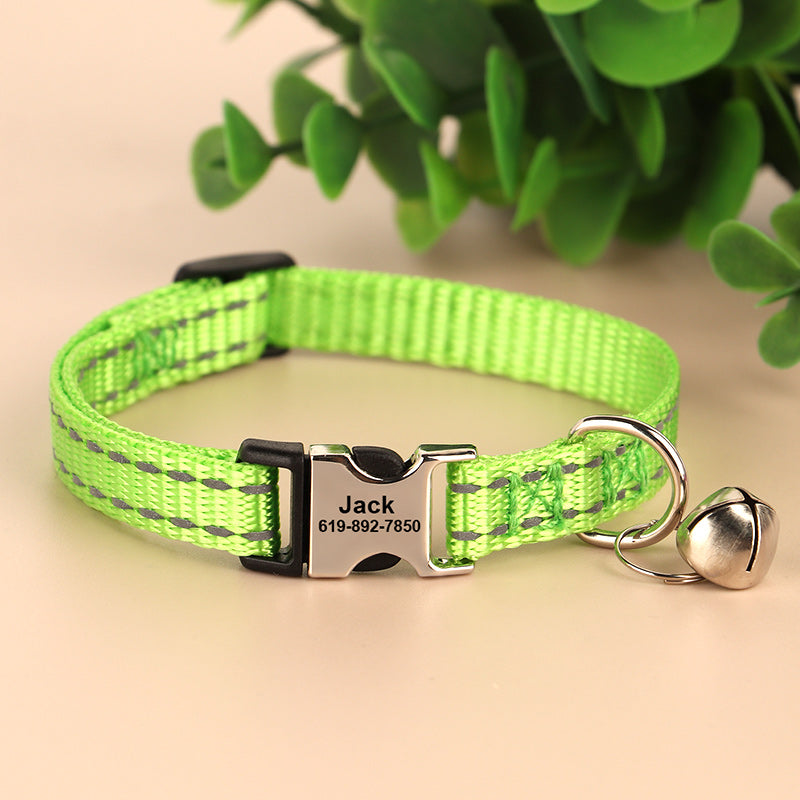 Collier Réfléchissant Gravé pour Chat – vue 5