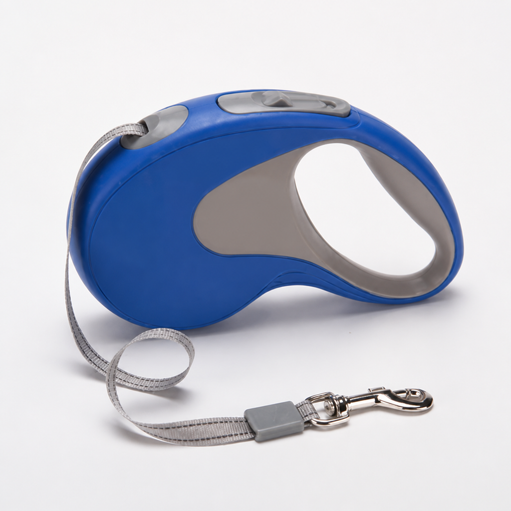Laisse rétractable bleue 3 m ou 5 m pour chien