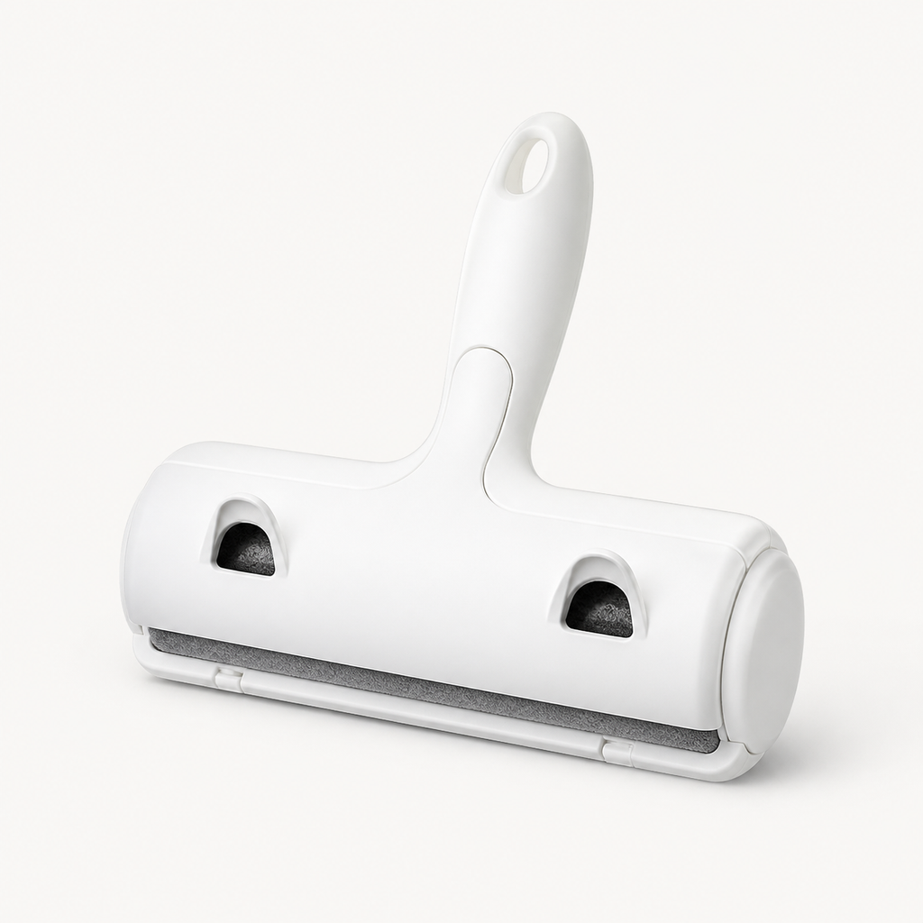 Rouleau anti-poils réutilisable blanc pour chat et chien
